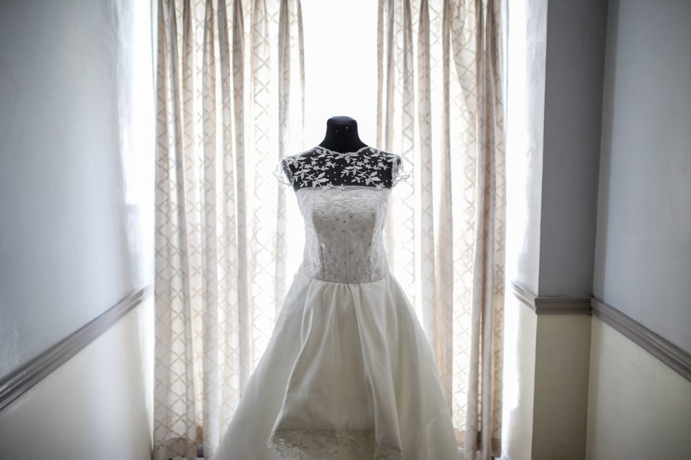 photo of a bridal gown